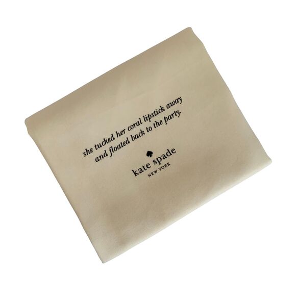 Kate Spade Dust bag 19" x 17" White Drawstring Storage Bag with Black String - Picture 2 of 4